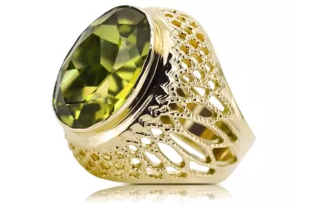 Inel Vintage Peridot galben Aur galben 14K vrc089y